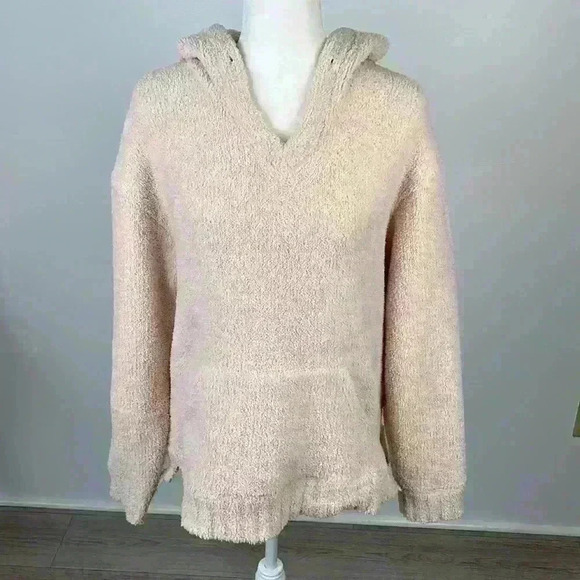 Thread & Supply Light Pink Hooded Sherpa Size M - Picture 1 of 9